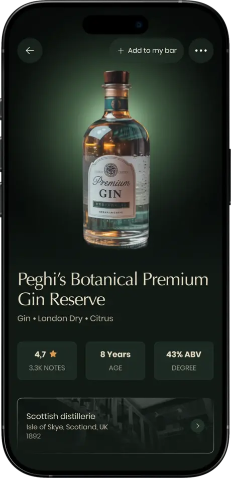 Barlist app preview on a mobile phone