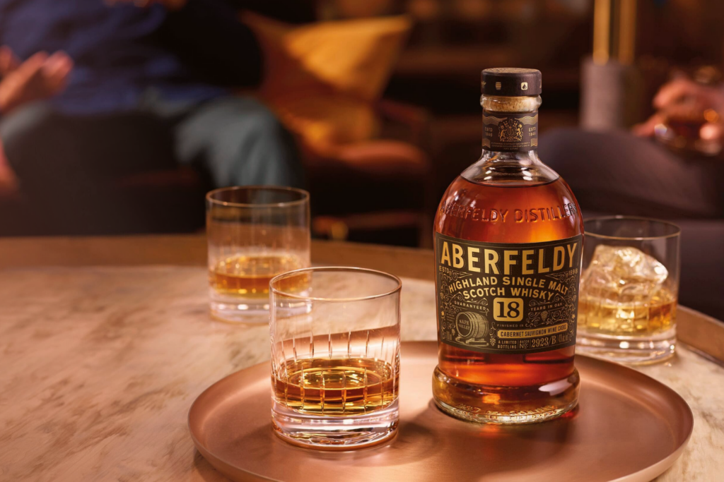 Aberfeldy Distillery -18 YO Single Malt Scotch Whisky -Dewar’s Global Scotch Identity
